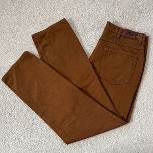 LL Bean Men's Classic Fit 100% Cotton Pants Copper Brown 34x30